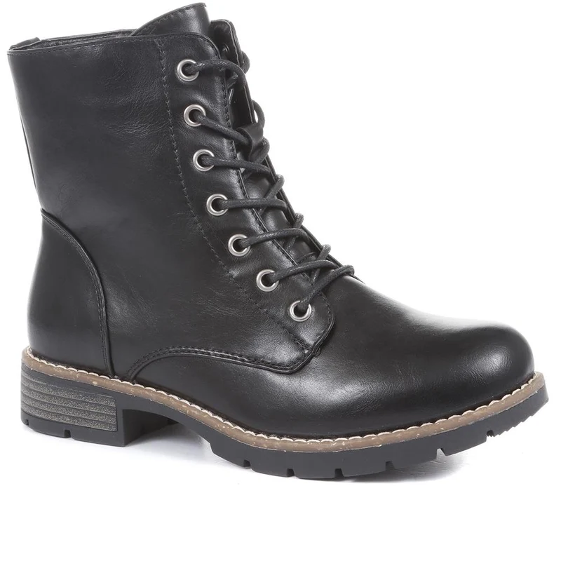 Chunky Lace-Up Ankle Boots - WBINS32015 / 318 884