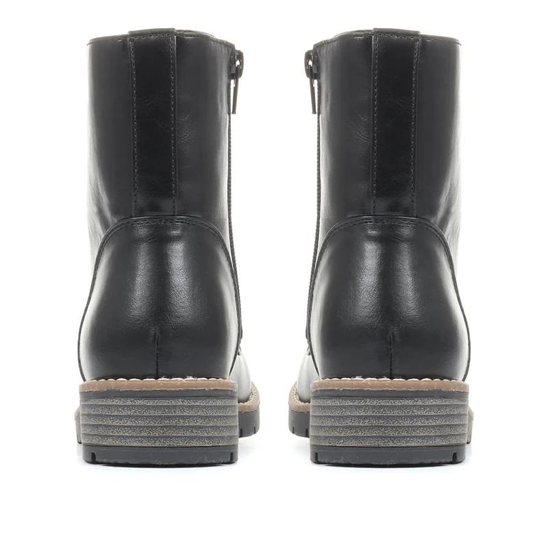 Chunky Lace-Up Ankle Boots - WBINS32015 / 318 884 - Black