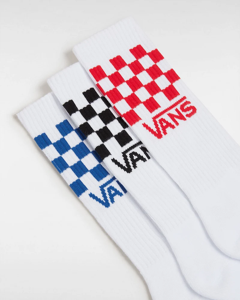 VANS Herren-Socken mit klassischem Karomuster (3 Paar) – Weiß