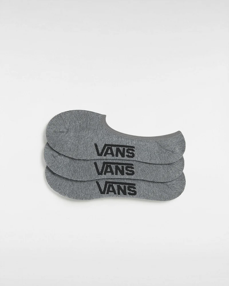 VANS Klassische No-Show-Socken für Herren (3 Paar) – Grau meliert