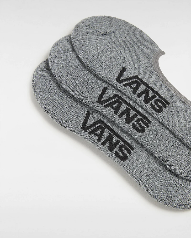 VANS Klassische No-Show-Socken für Herren (3 Paar) – Grau meliert