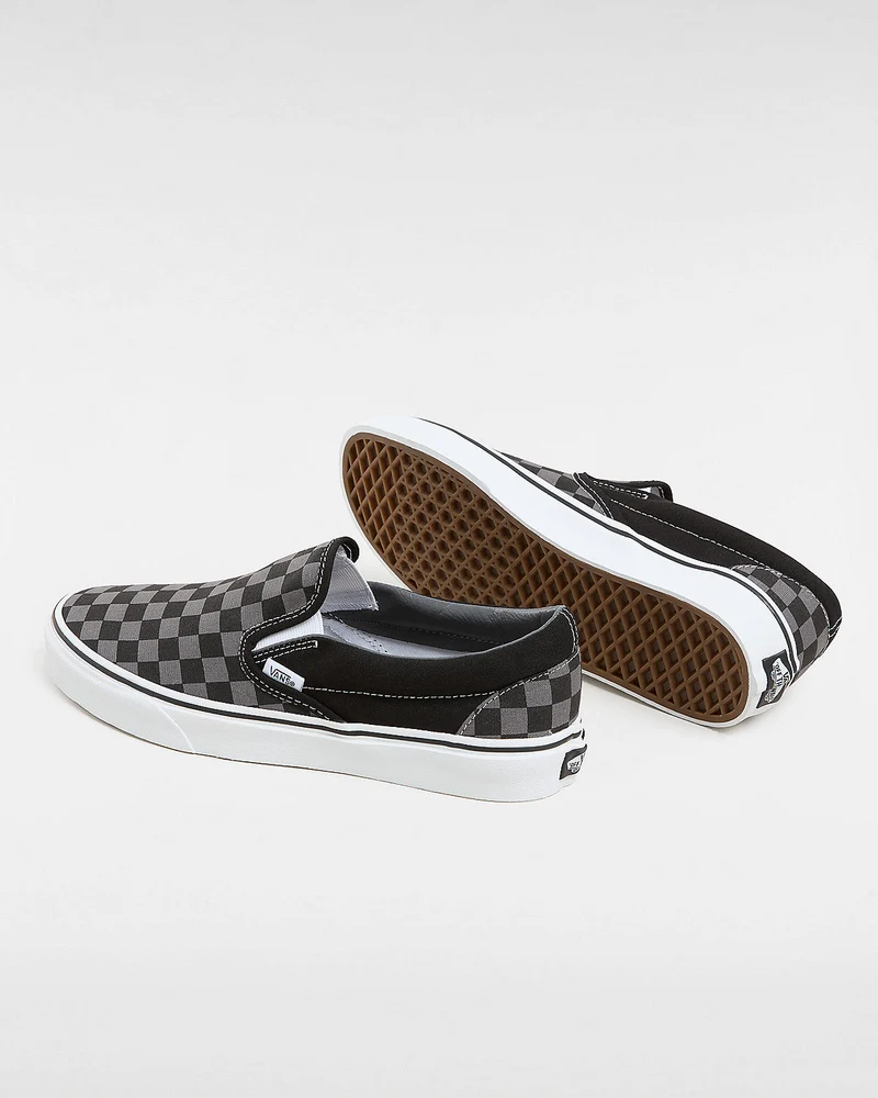 VANS Klassische Unisex-Slip-On-Schachbrett-Sneaker – Schwarz/Zinn