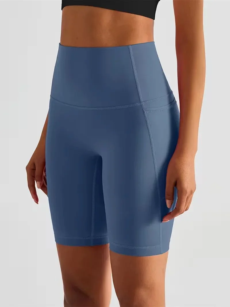 Damen Sport-Leggings Shorts mit Tasche