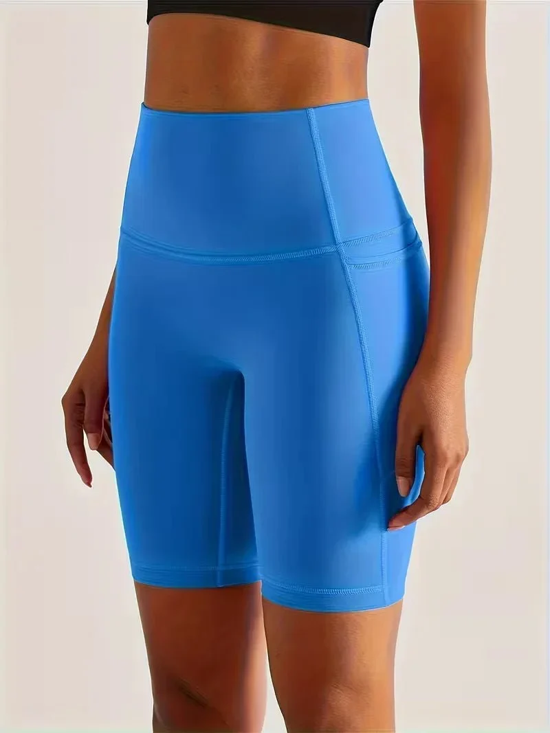 Damen Sport-Leggings Shorts mit Tasche