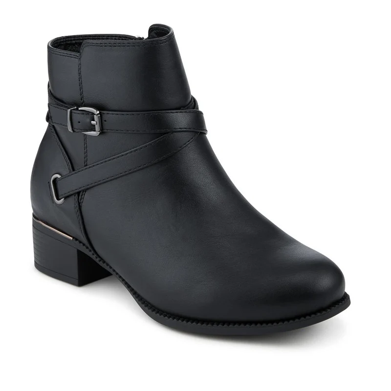EasyFit Extra Wide Smart Zip Up Ankle Boots - CYNTHIA / 328 263