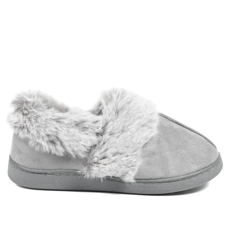 Wide Fit Soft Full Slippers - GALOP42015 / 328 608 - Grey