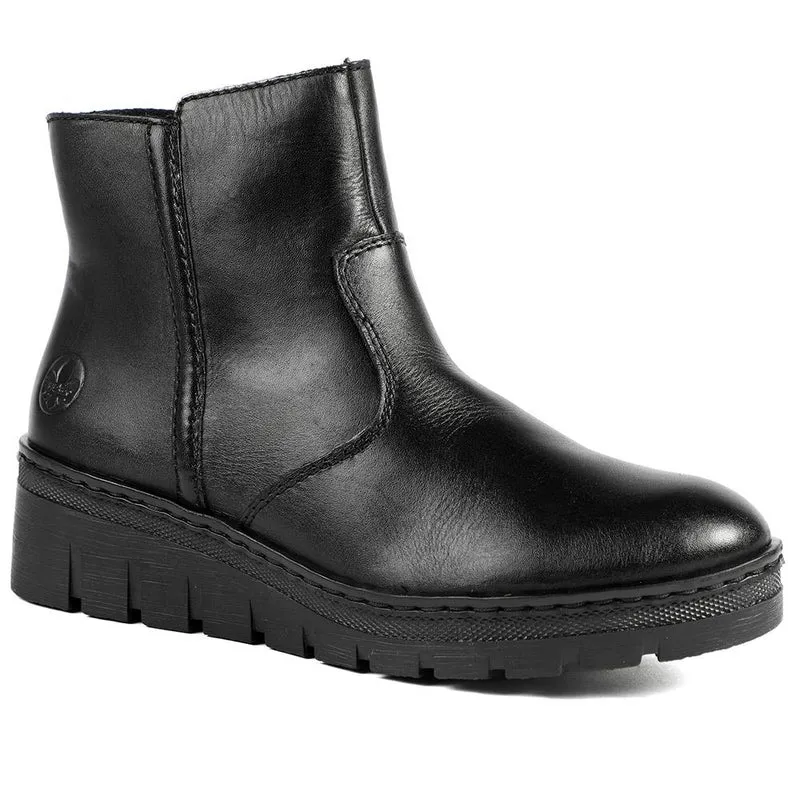 Rieker Chunky Leather Ankle Boots - RKR42550 / 328 204