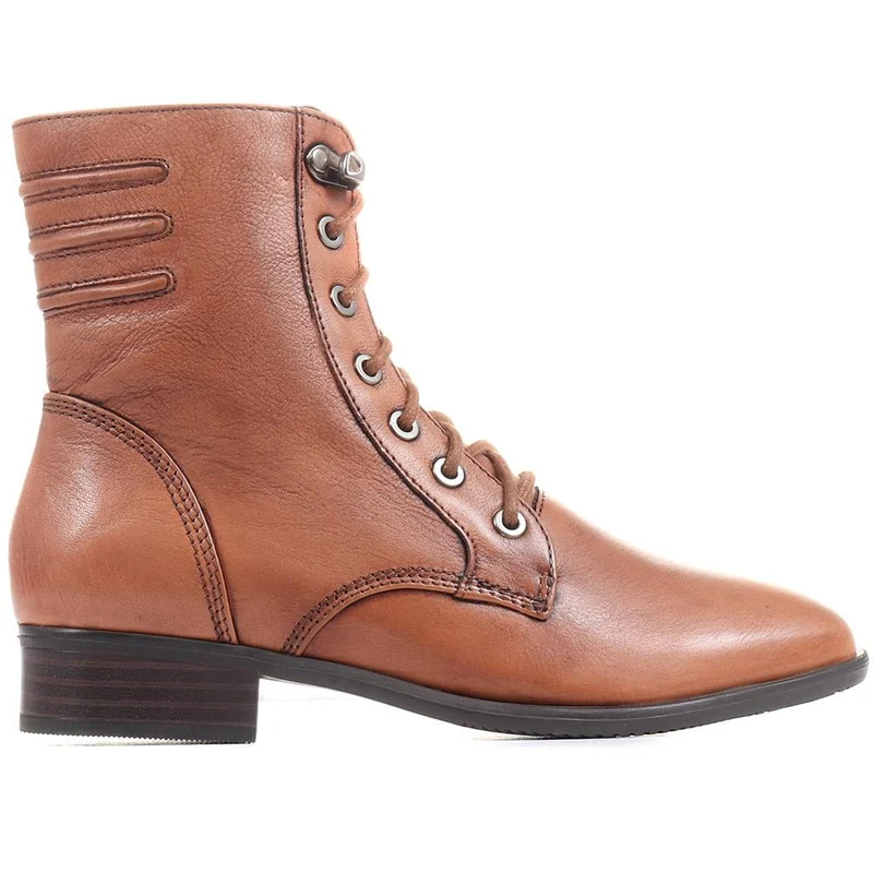 Sabina-03 Leather Ankle Boots - SINO36501 / 322 850 - Tobacco