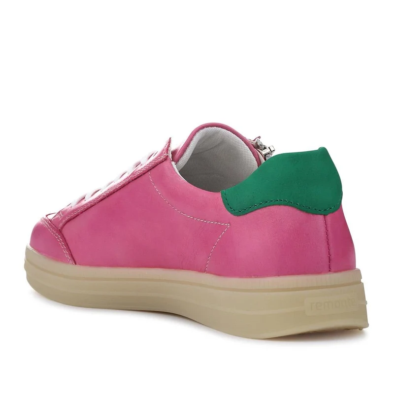 Striped Leather Trainers - DRS41506 / 326 860 - Pink