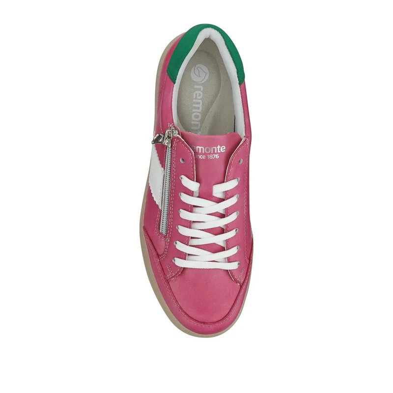 Striped Leather Trainers - DRS41506 / 326 860 - Pink