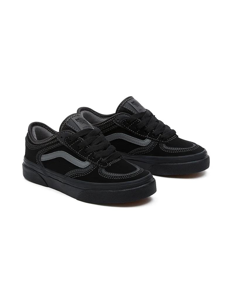 VANS Rowley-Turnschuhe für Kinder – Schwarz/Zinn