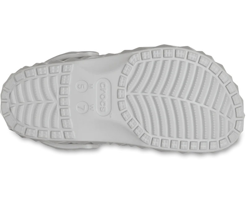 CROCS Unisex Klassischer Metallic-Clog mit geometrischem Muster - Silber