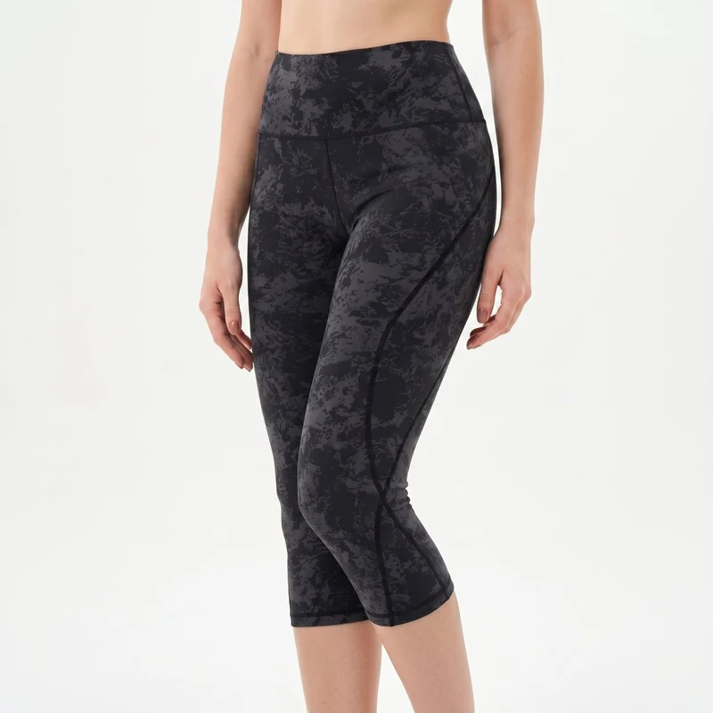 Hochtaillierte Damen Capri-Leggings mit Muster