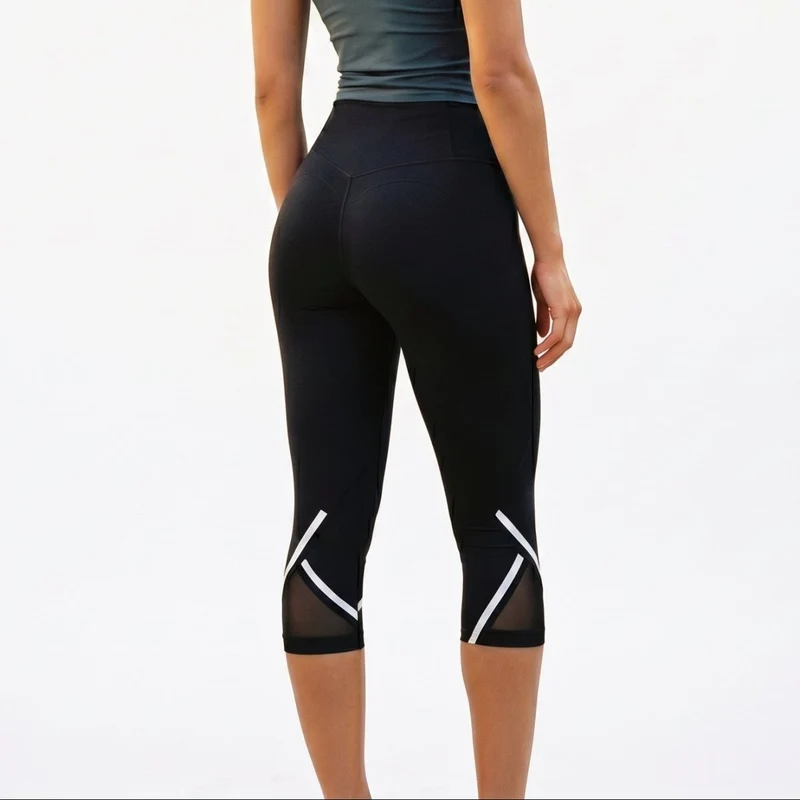 Hochtaillierte Capri-Leggings mit Bequemer Stretch-Passform