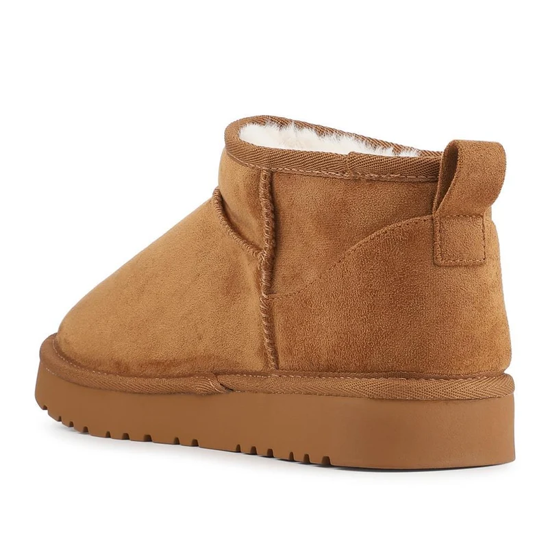 Luxury Faux Fur Warm Lightweight Slipper Boots - PLAN42002 / 328 229 - Chestnut