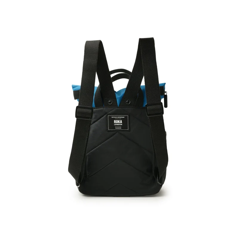 ROKA Kreativer Abfall Canfield B Black / Sea Port Kleine Tasche aus recyceltem Nylon