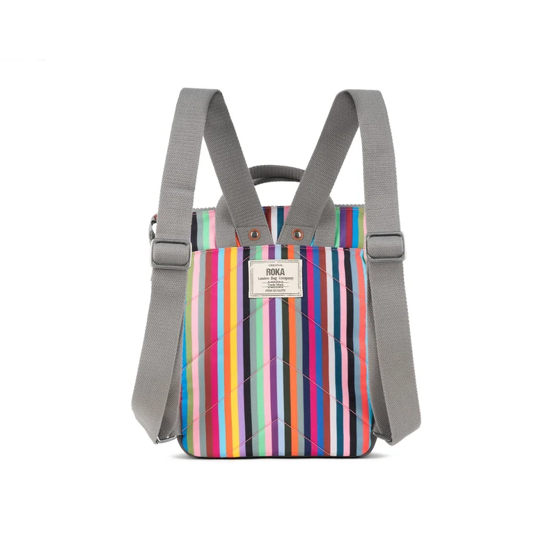 ROKA Bantry Kleine Tasche aus recyceltem Canvas mit mehreren Streifen von B
