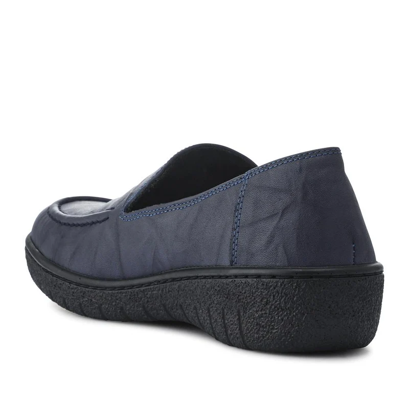 Loretta Smart Leather Loafers - HAK42002 / 327 851 - Navy