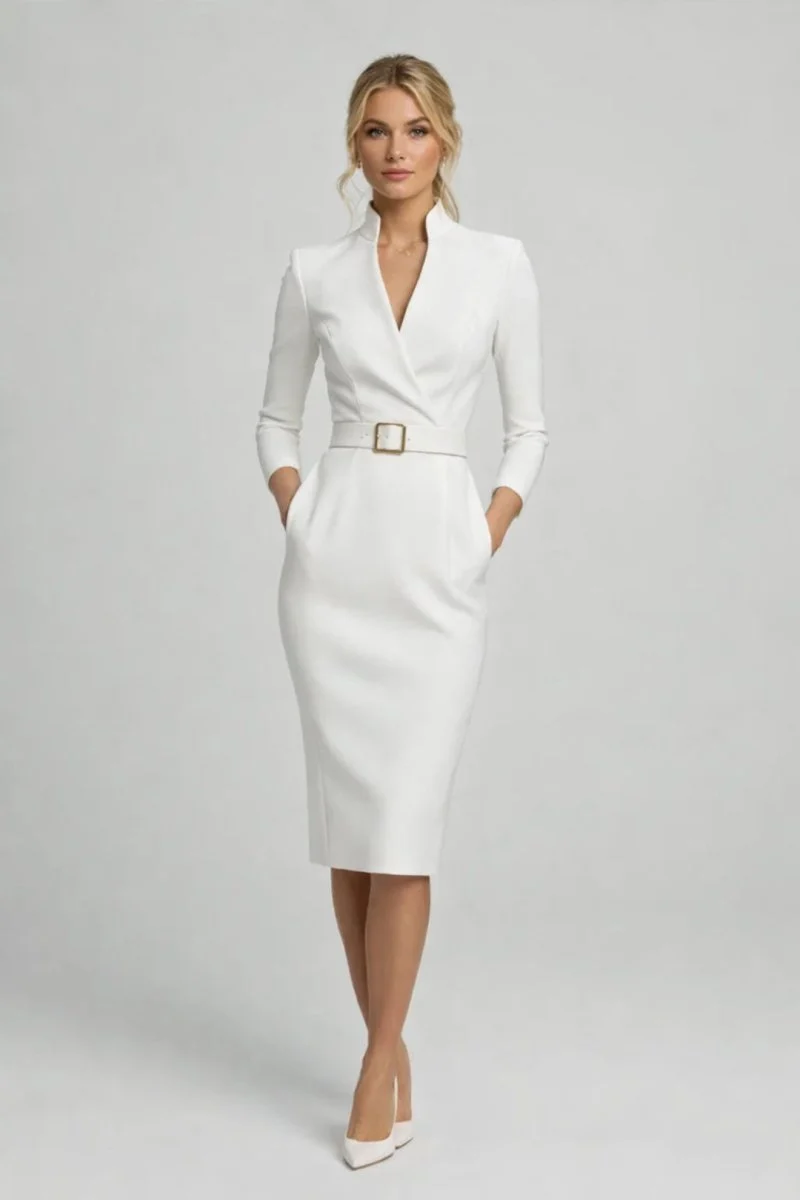 Etuikleid Damen Midi Elegant