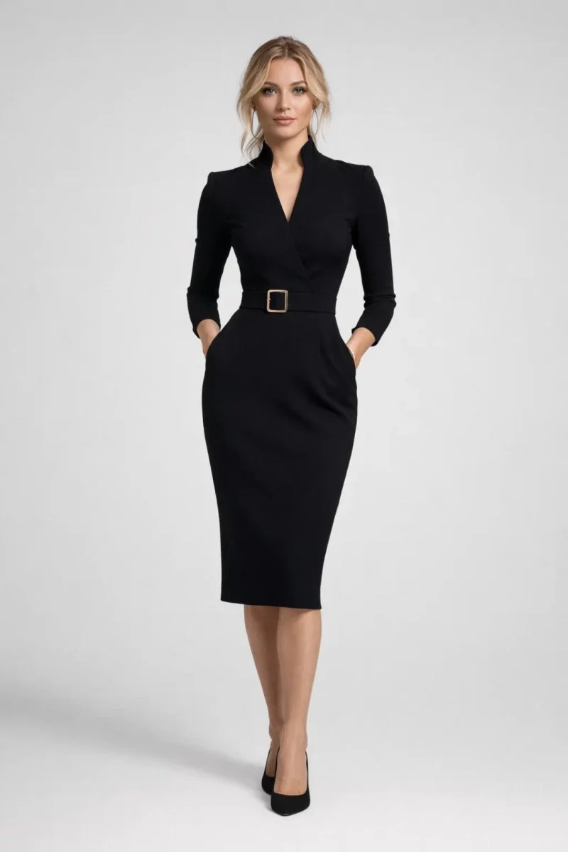 Etuikleid Damen Midi Elegant
