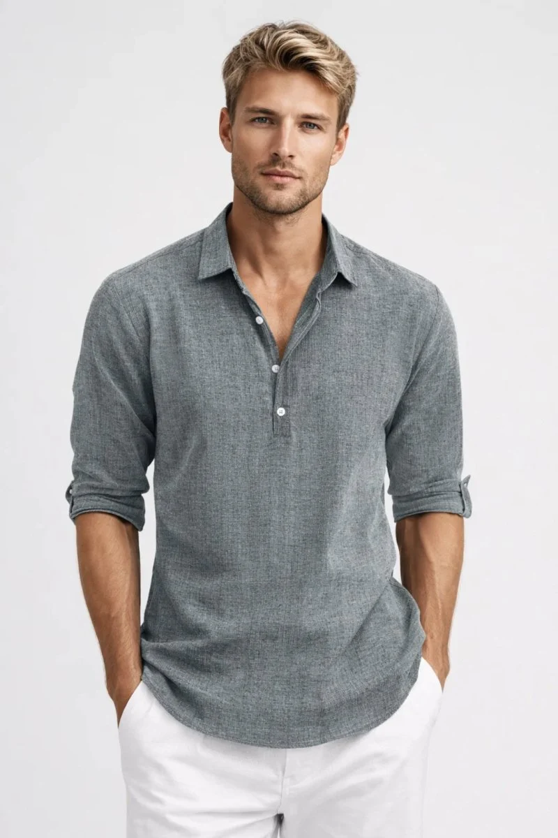 Langarm Poloshirt für Herren Klassisch