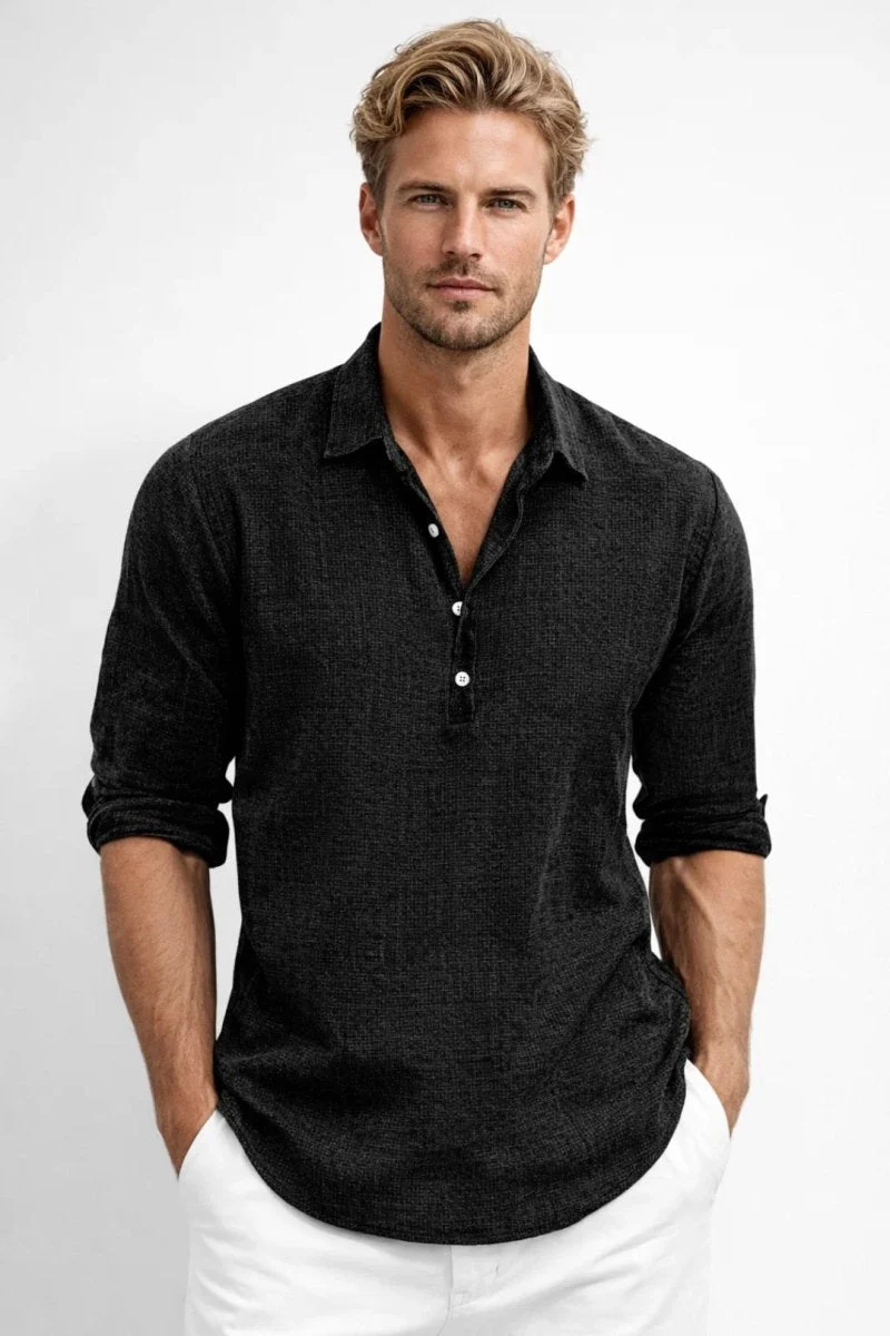Langarm Poloshirt für Herren Klassisch