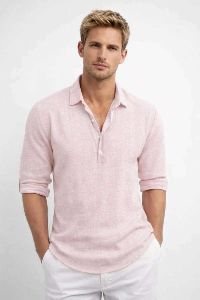 Langarm Poloshirt für Herren Klassisch