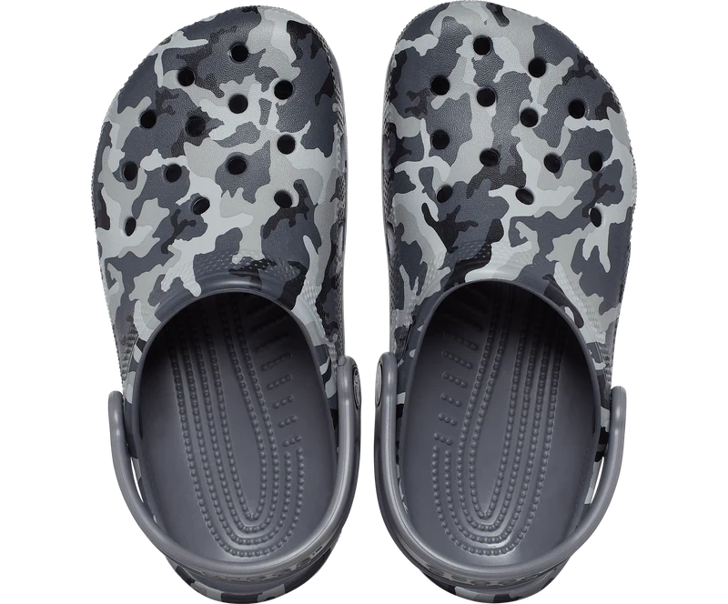 Crocs Klassischer Camo-Clog für Kinder – Schwarz