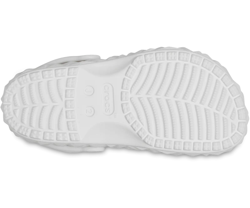 CROCS Klassischer Clog mit geometrischem Muster für Kinder - Weiß