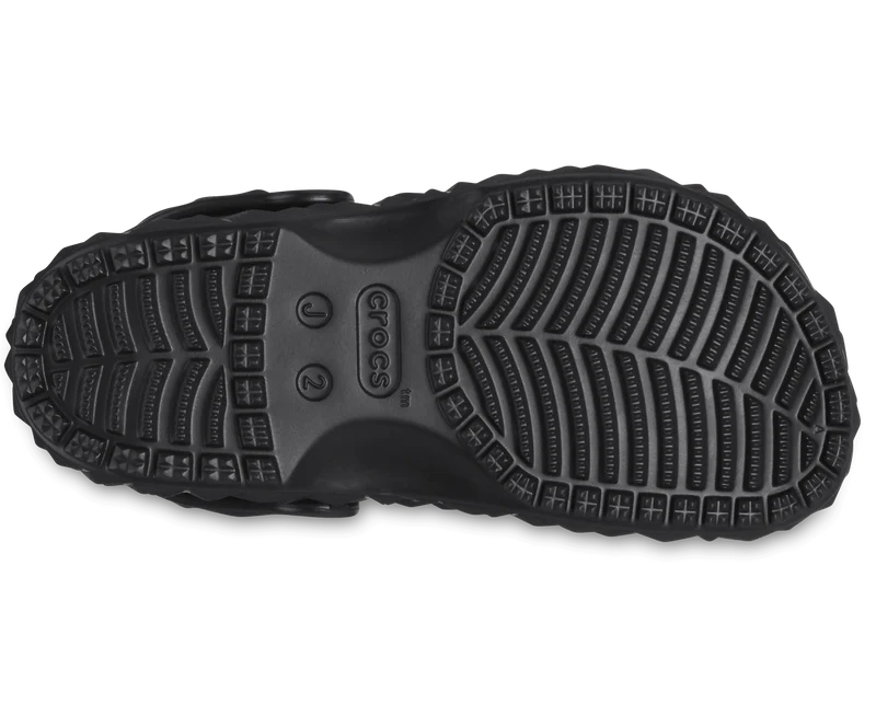 CROCS Klassischer Clog mit geometrischem Muster für Kinder - Schwarz