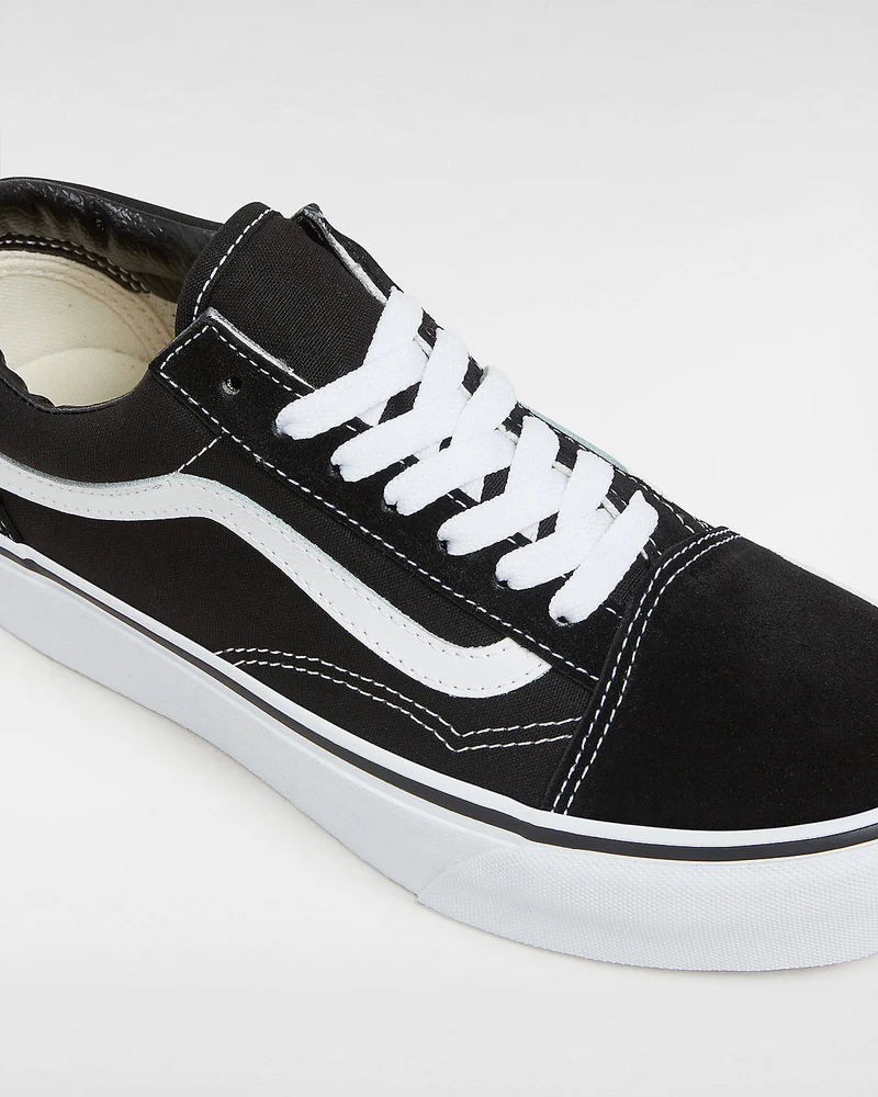 VANS Unisex Old Skool Plateau-Sneaker – Schwarz/Weiß