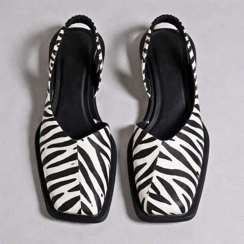 Elegante Damen Ballerinas Mit Square Toe