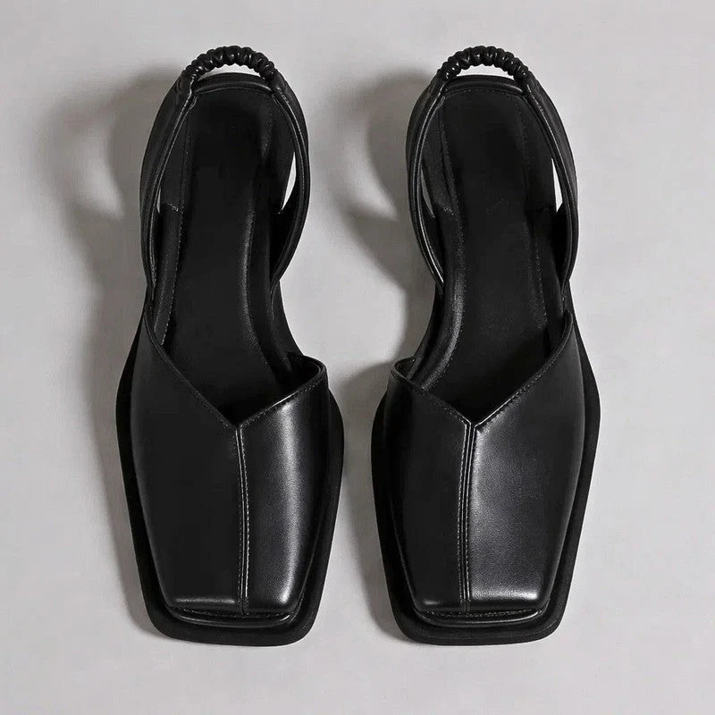 Elegante Damen Ballerinas Mit Square Toe