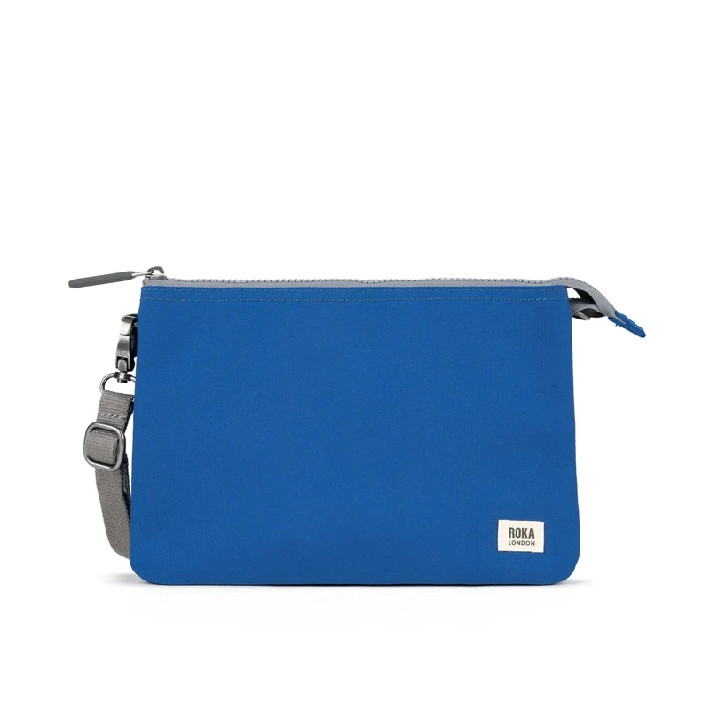 ROKA Carnaby Crossbody-Tasche aus recyceltem Canvas, Galactic Blue XL
