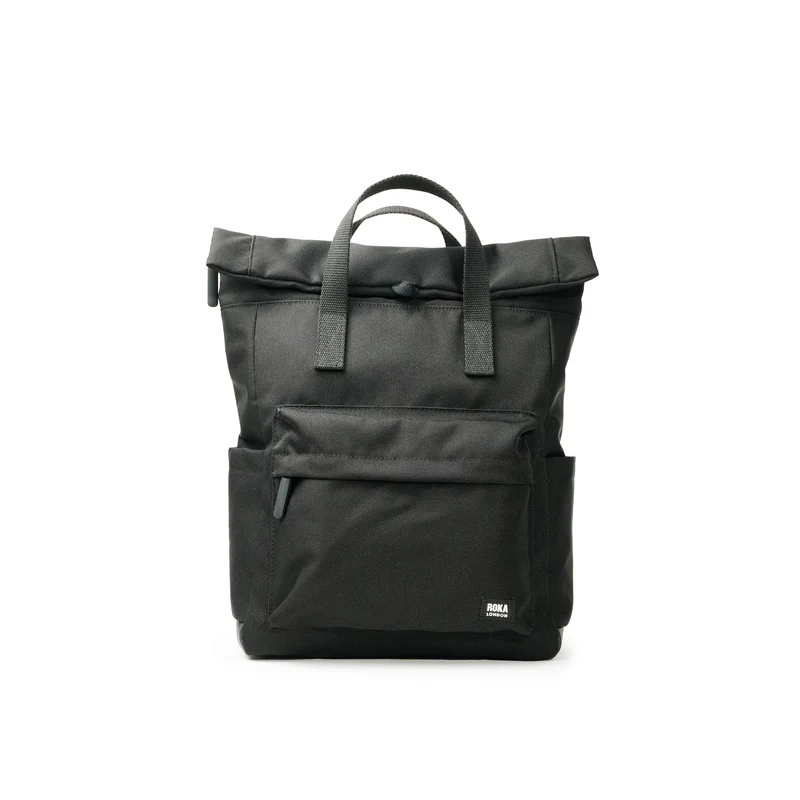 ROKA All Black Canfield B Ash Medium Tasche aus recyceltem Canvas