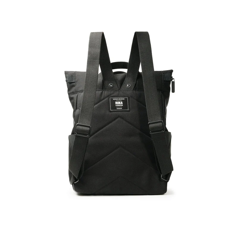 ROKA All Black Canfield B Ash Medium Tasche aus recyceltem Canvas