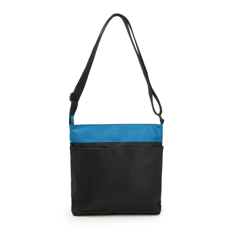 ROKA Kreativer Abfall Kennington B Black / Sea Port Medium Tasche aus recyceltem Nylon