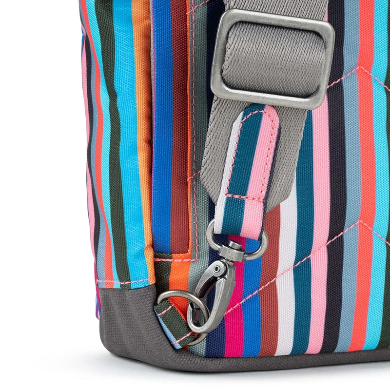 ROKA Willesden Große Tasche aus recyceltem Canvas mit mehreren Streifen von B