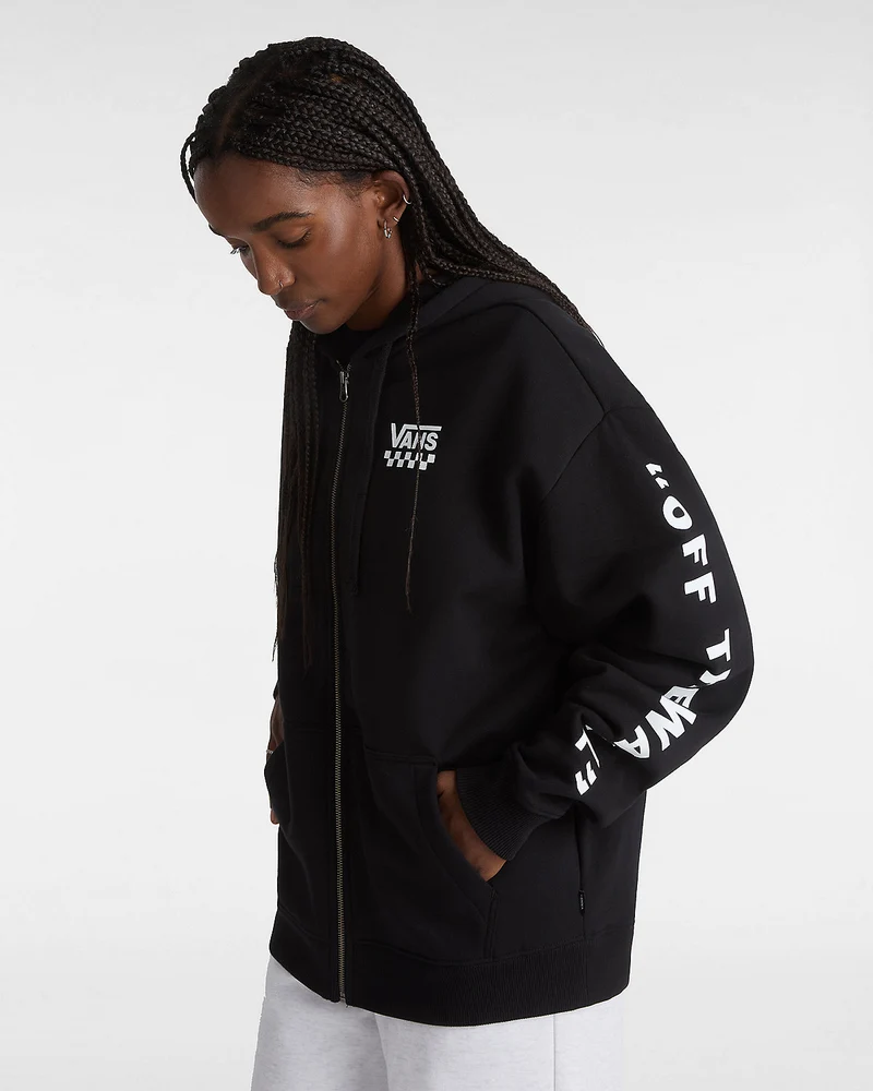 VANS Extra lustiger übergroßer Damen-Kapuzenpullover – Schwarz