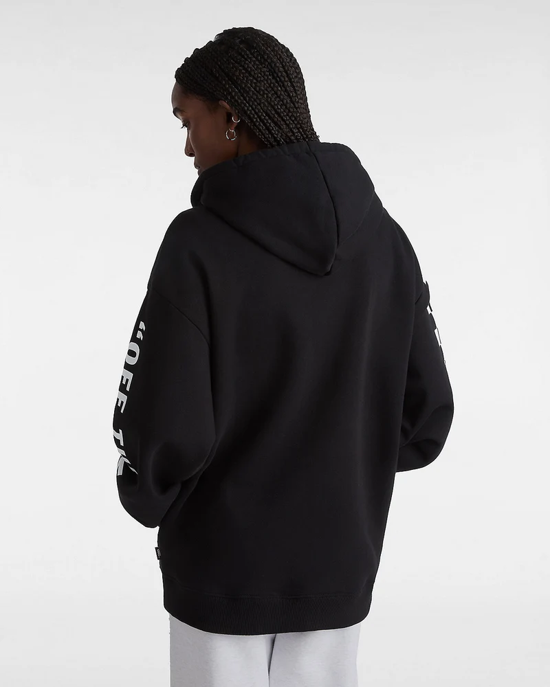 VANS Extra lustiger übergroßer Damen-Kapuzenpullover – Schwarz