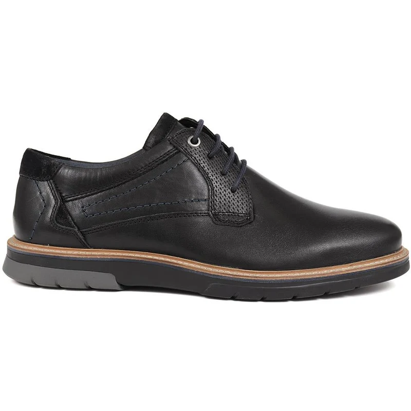 Leather Lace-Up Shoes - PARK38003 / 324 386 - Black