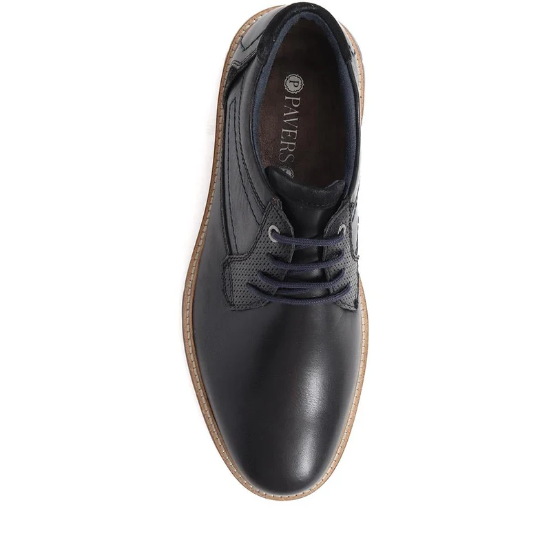 Leather Lace-Up Shoes - PARK38003 / 324 386 - Black
