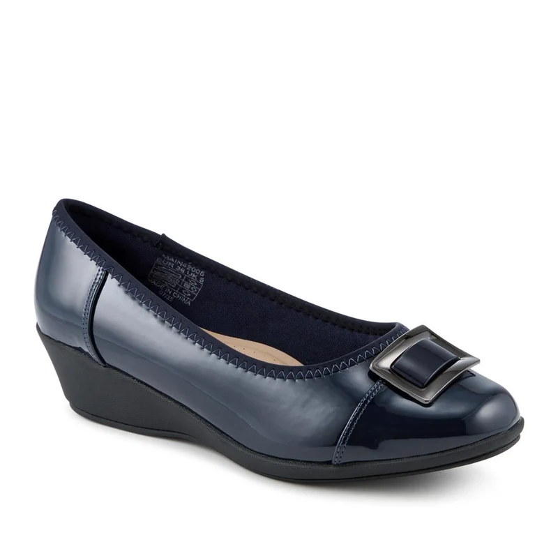 Wide Fit Flexible Wedge Heel Pumps - MAIN42005 / 328 561