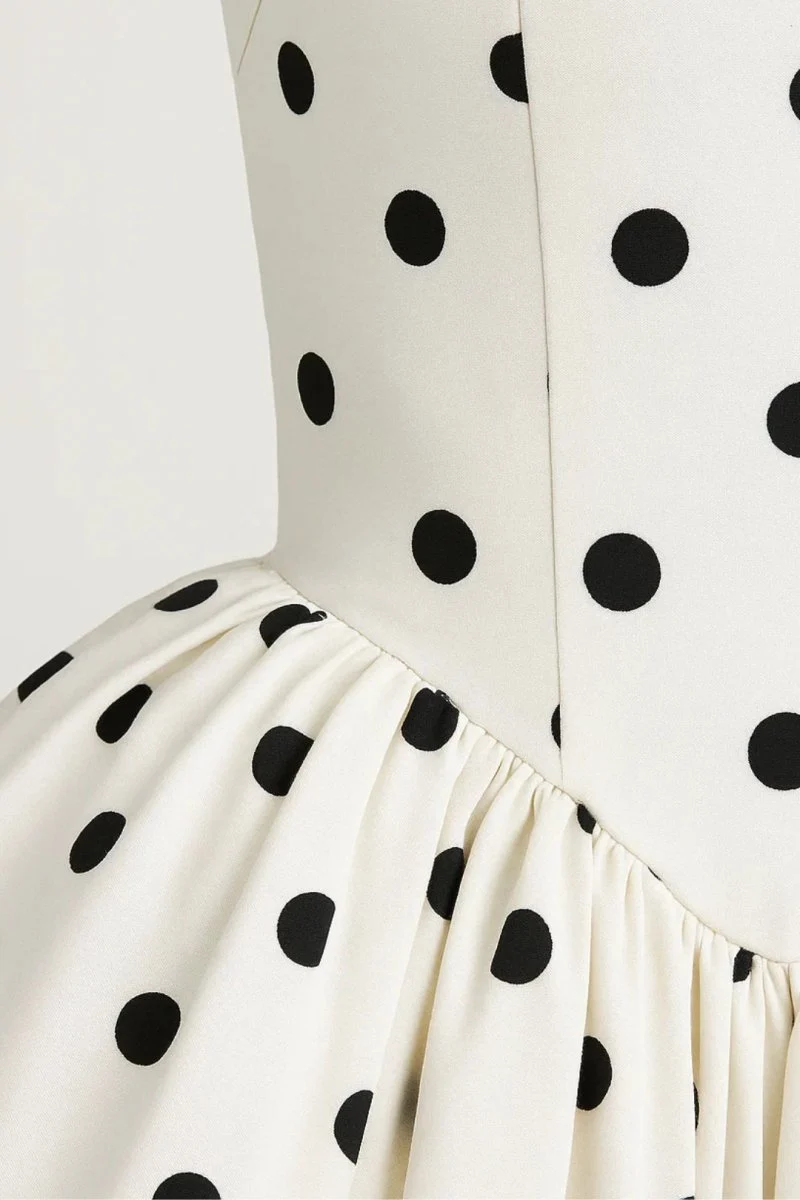 Minikleid Damen Gepunktet Kurz Elegant