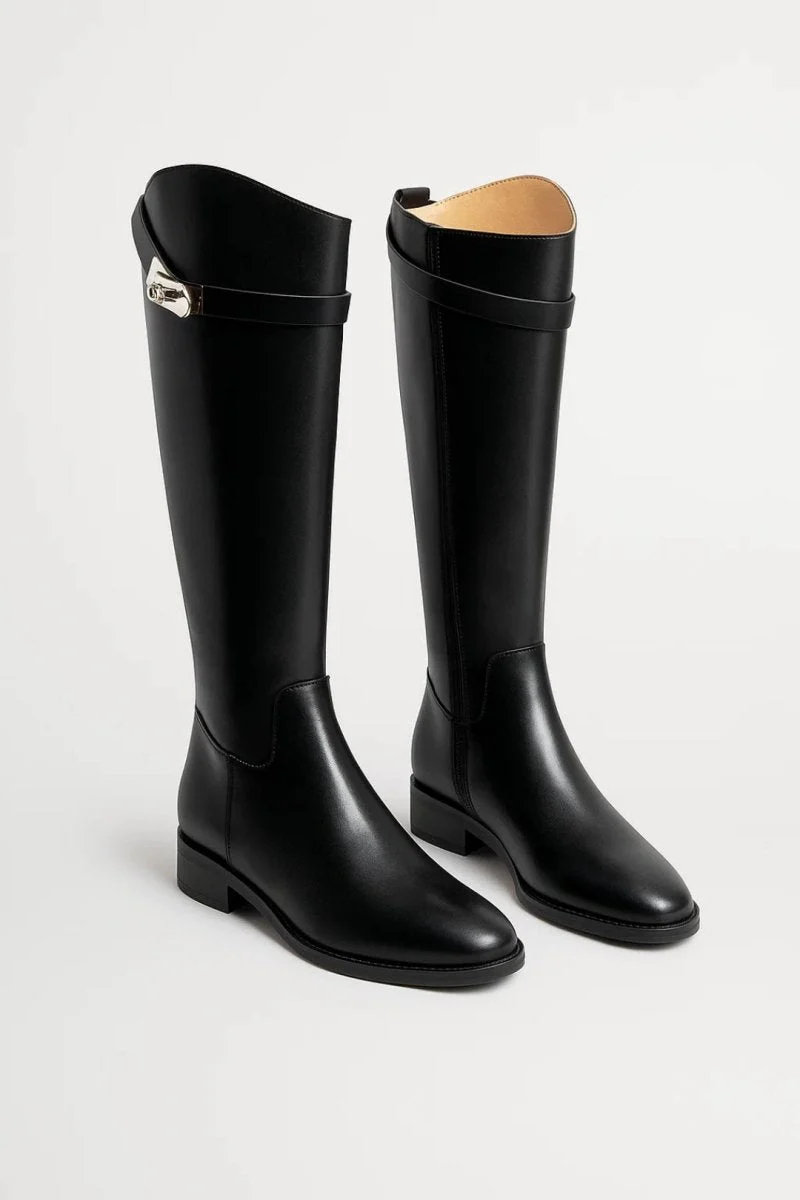 Damen Stiefel Kniehoch Elegant mit Schmaler Silhouette