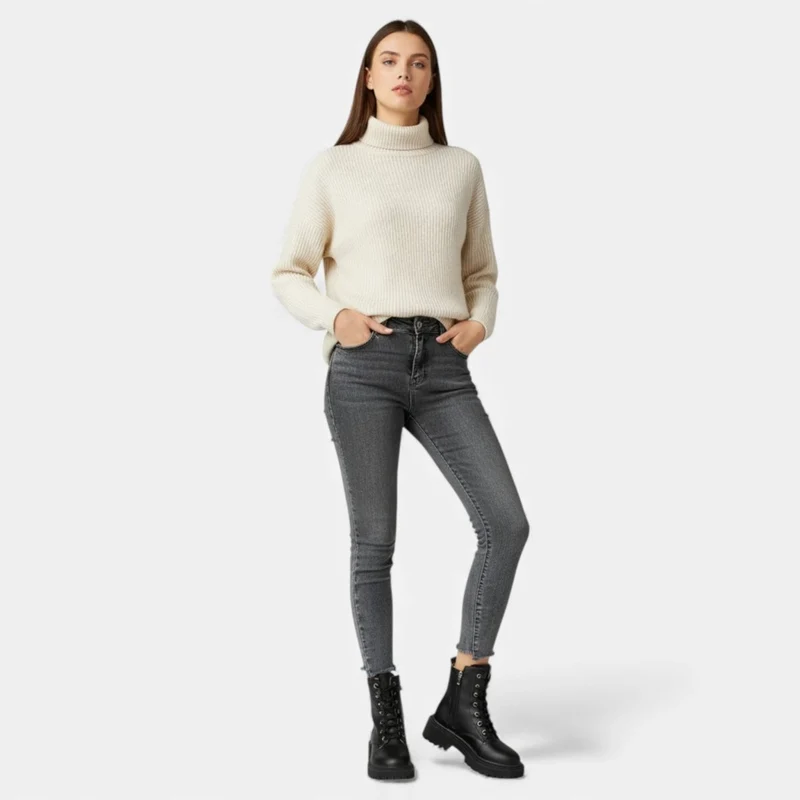 Damen Schnürstiefeletten mit Profilsohle Modern