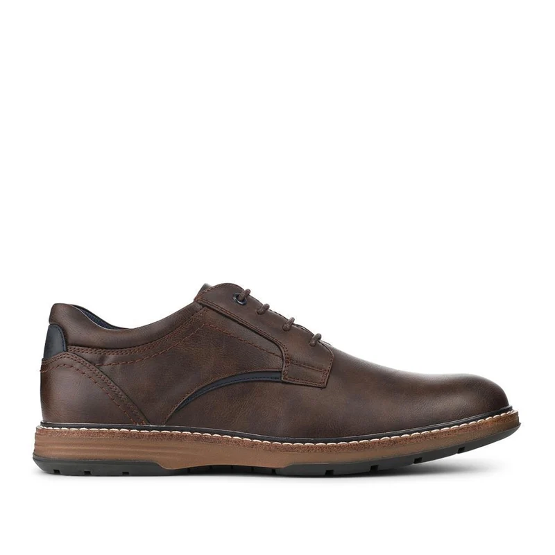 Wide Fit Lace-Up Casual Shoes - JIAHU40005 / 325 960 - Dark Brown
