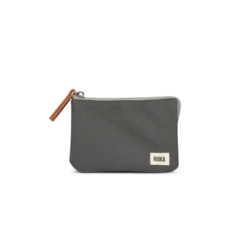 ROKA Carnaby Kleine Geldbörse aus recyceltem Canvas von Carbon