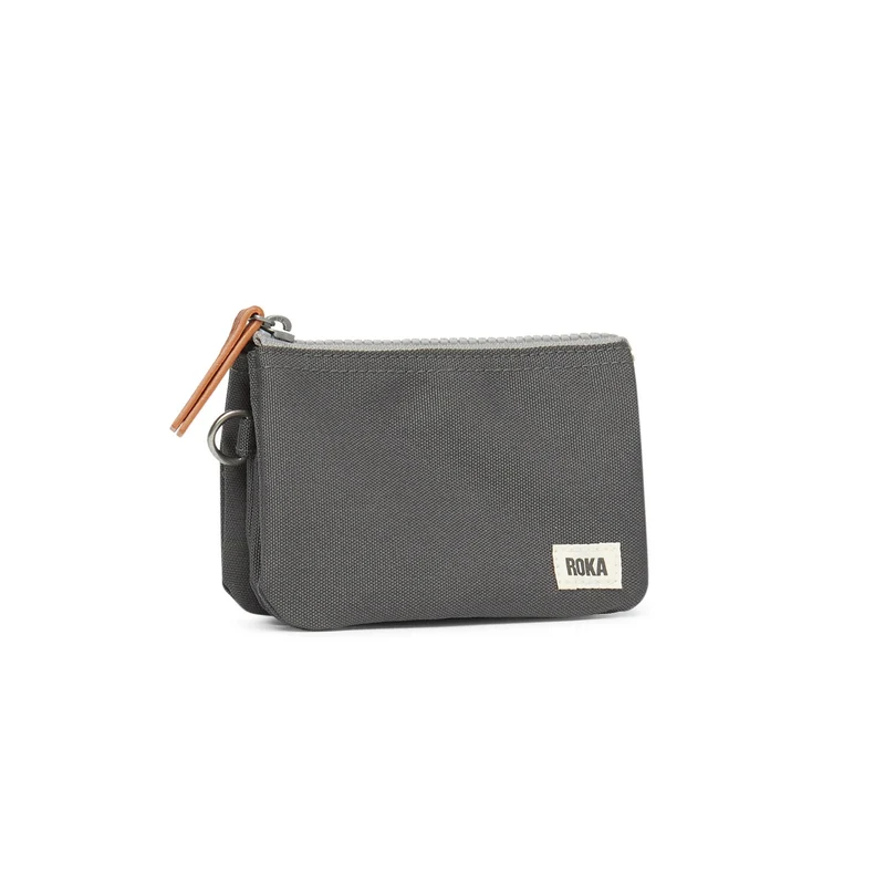 ROKA Carnaby Kleine Geldbörse aus recyceltem Canvas von Carbon