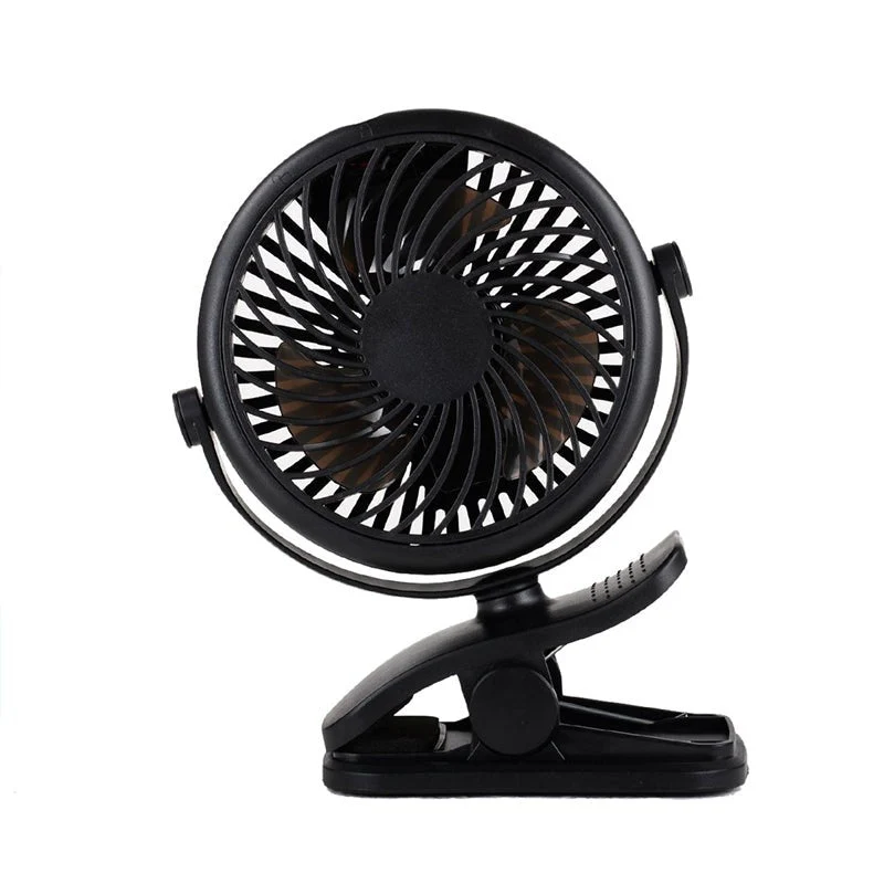 Klemm Ventilator tragbar mit Akku und 360° Rotation